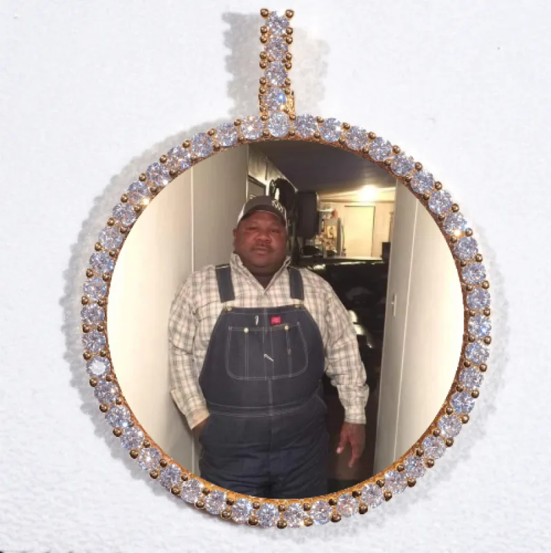 LARGE 3D CIRCLE CUSTOM PICTURE PENDANT sold by The GUU Shop