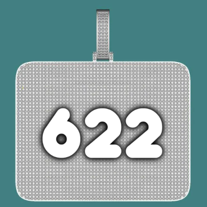 CUSTOM LETTER NECKLACE 3D BIG SQUARE sold by The GUU Shop