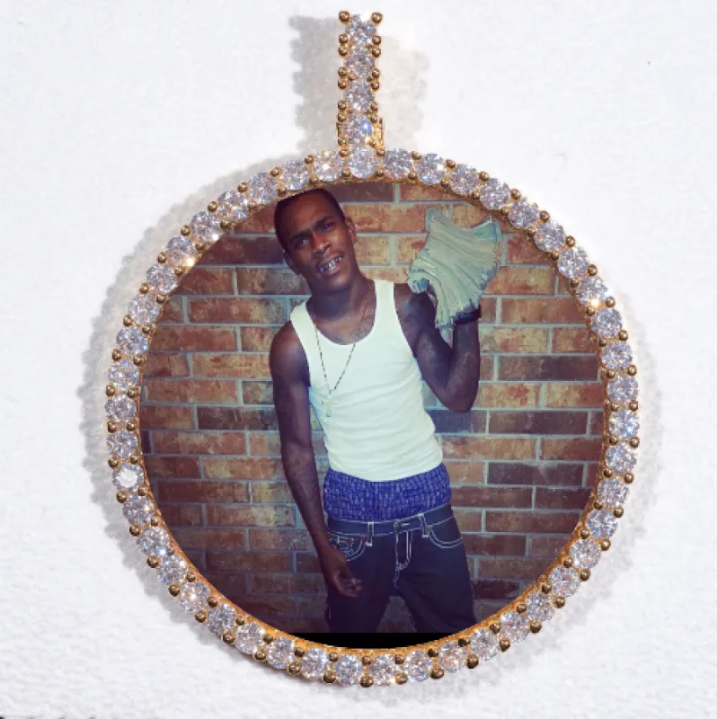 LARGE 3D CIRCLE CUSTOM PICTURE PENDANT sold by The GUU Shop