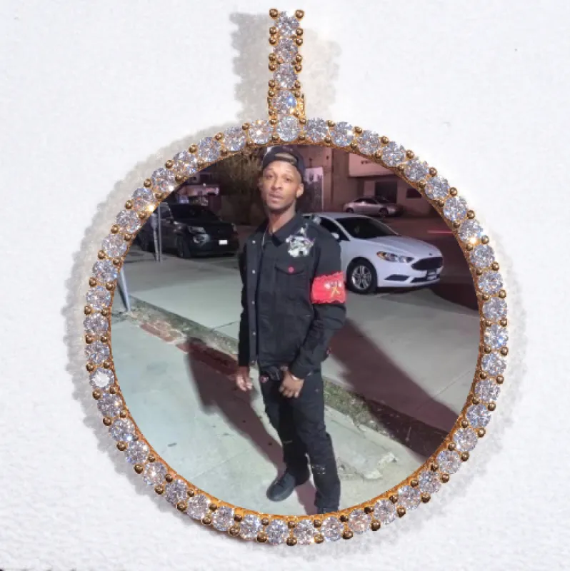 LARGE 3D CIRCLE CUSTOM PICTURE PENDANT sold by The GUU Shop