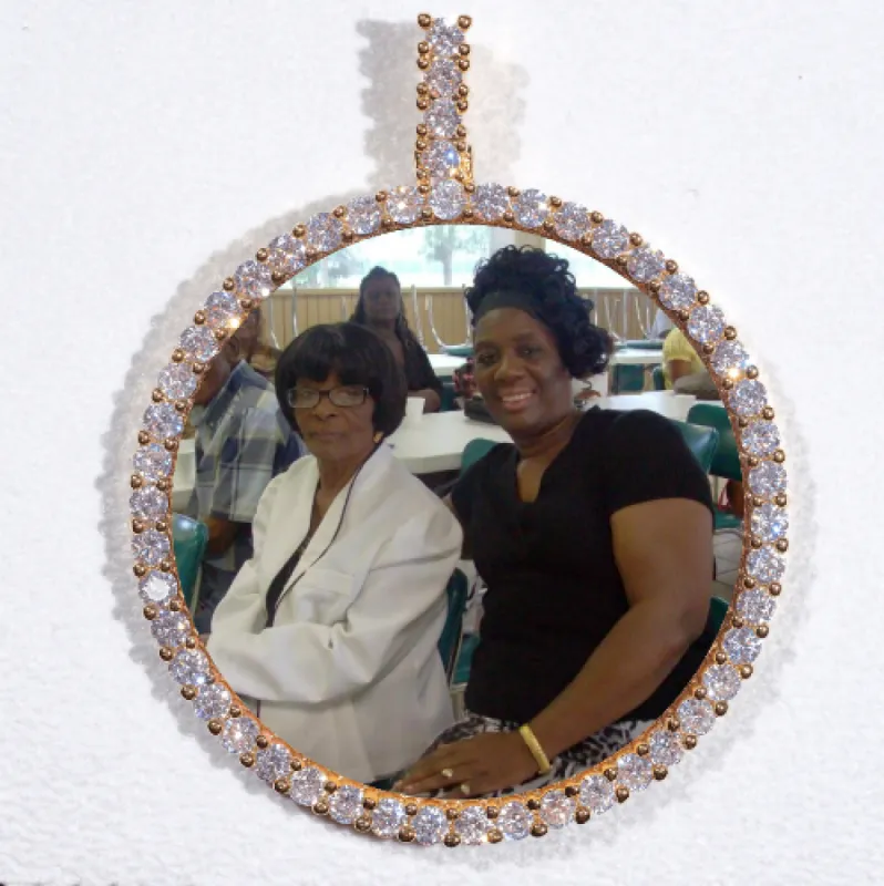 LARGE 3D CIRCLE CUSTOM PICTURE PENDANT sold by The GUU Shop