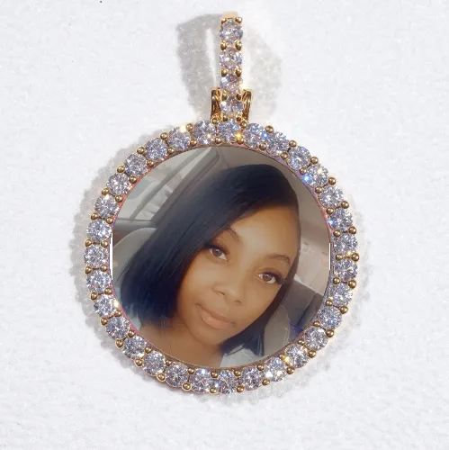 3D CIRCLE CUSTOM PICTURE PENDANT SMALL SIZE sold by The GUU Shop