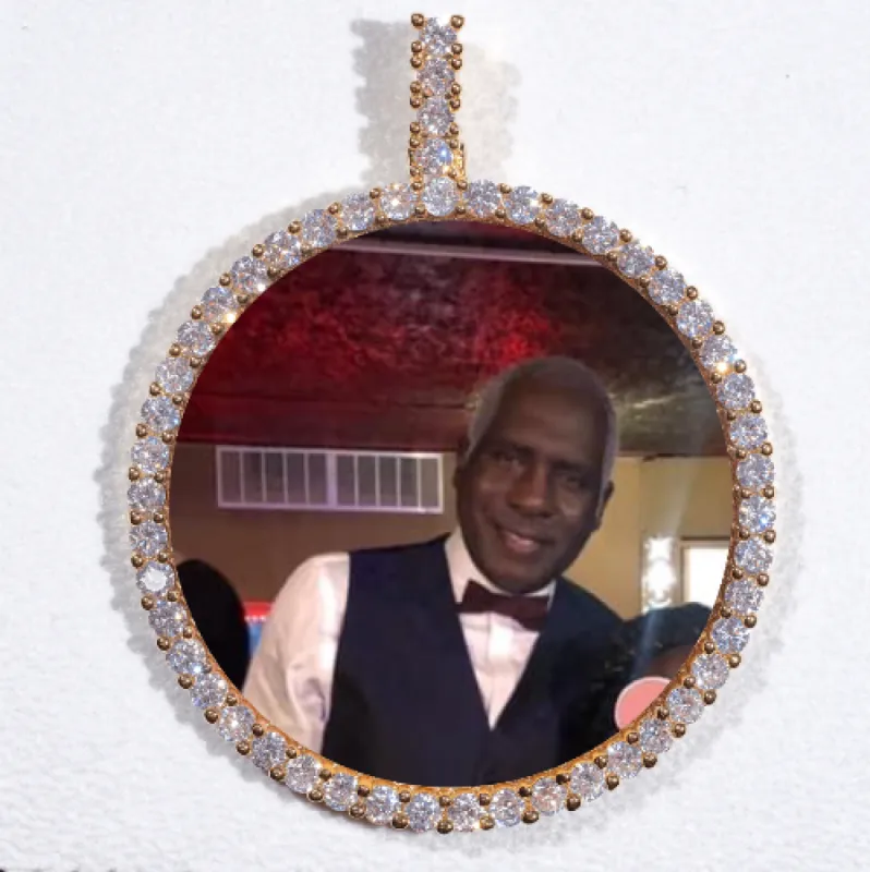 LARGE 3D CIRCLE CUSTOM PICTURE PENDANT sold by The GUU Shop