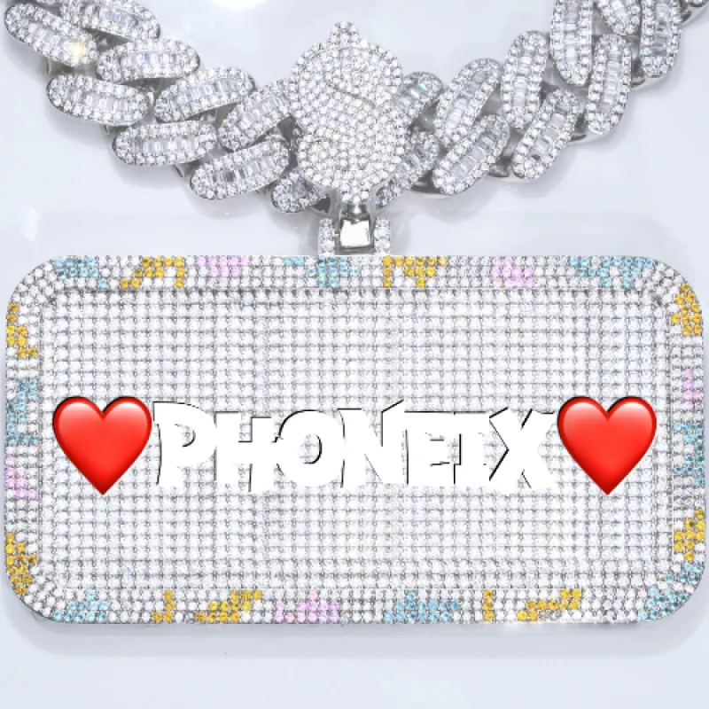 CUSTOM LETTER NECKLACE 3D COLORFUL SQUARE sold by The GUU Shop