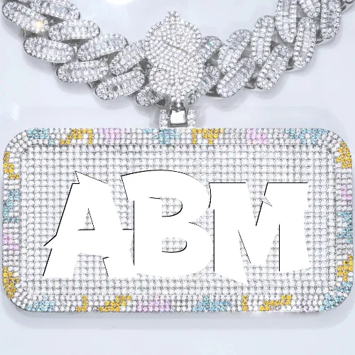 CUSTOM LETTER NECKLACE 3D COLORFUL SQUARE sold by The GUU Shop