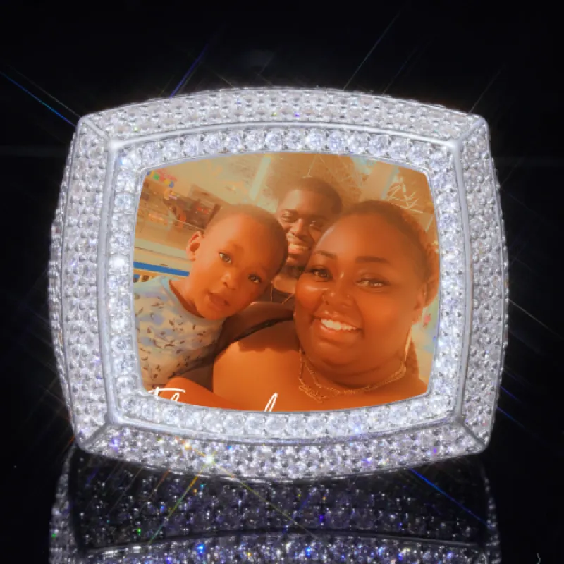 3D CUSTOM PICTURE ICED RING sold by The GUU Shop