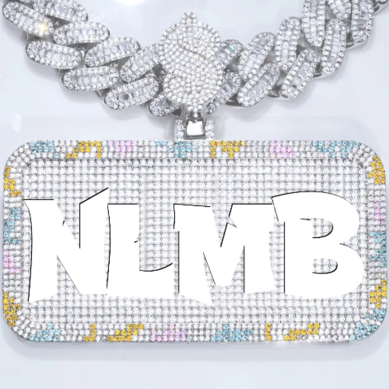 CUSTOM LETTER NECKLACE 3D COLORFUL SQUARE sold by The GUU Shop