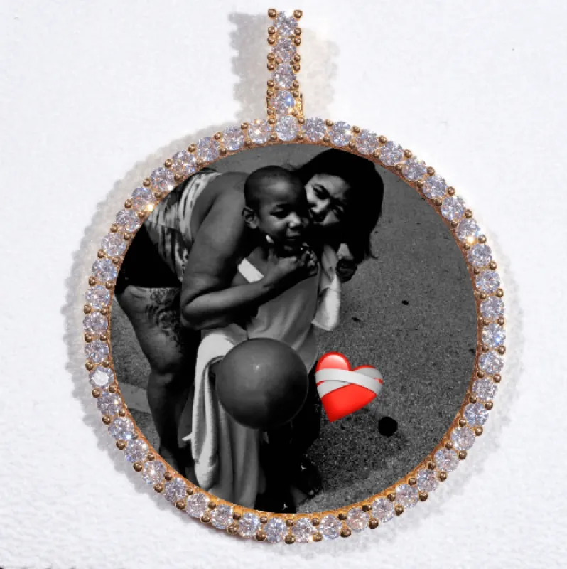 LARGE 3D CIRCLE CUSTOM PICTURE PENDANT sold by The GUU Shop