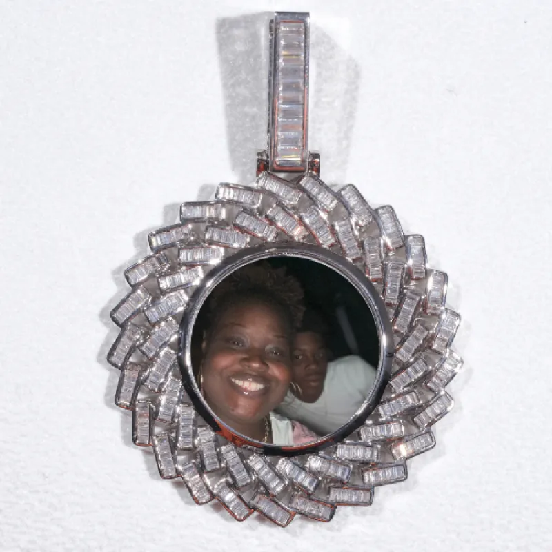 Large 3D Baguette Custom Picture Pendant sold by The GUU Shop