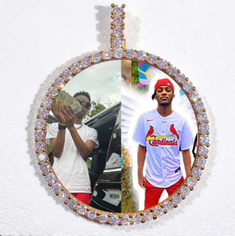 LARGE 3D CIRCLE CUSTOM PICTURE PENDANT sold by The GUU Shop