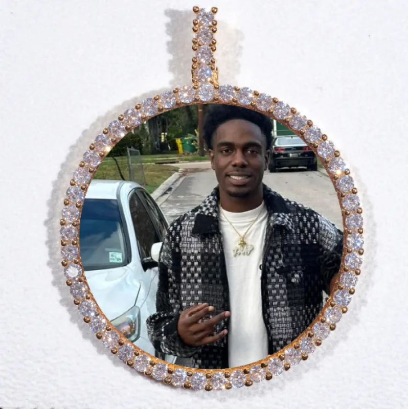 LARGE 3D CIRCLE CUSTOM PICTURE PENDANT sold by The GUU Shop