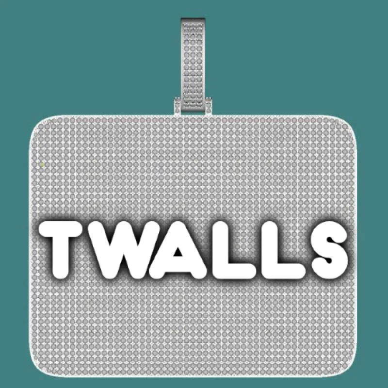 CUSTOM LETTER NECKLACE 3D BIG SQUARE sold by The GUU Shop