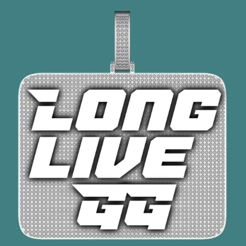 CUSTOM LETTER NECKLACE 3D BIG SQUARE sold by The GUU Shop