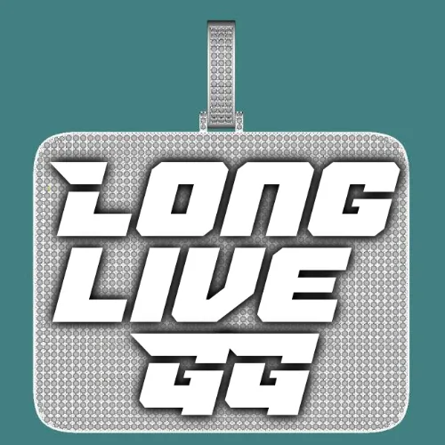 CUSTOM LETTER NECKLACE 3D BIG SQUARE sold by The GUU Shop