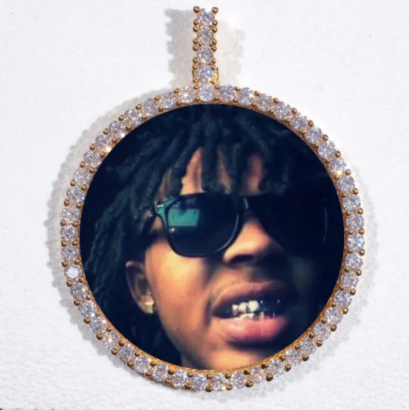 LARGE 3D CIRCLE CUSTOM PICTURE PENDANT sold by The GUU Shop