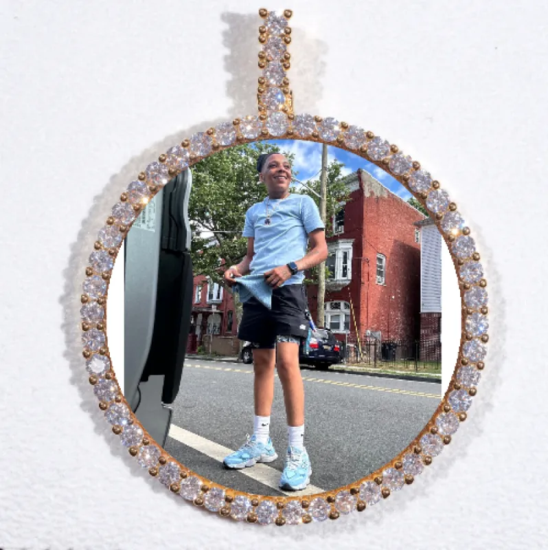 LARGE 3D CIRCLE CUSTOM PICTURE PENDANT sold by The GUU Shop