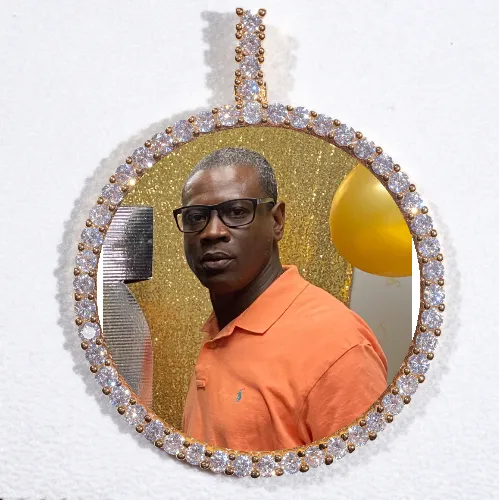 LARGE 3D CIRCLE CUSTOM PICTURE PENDANT sold by The GUU Shop