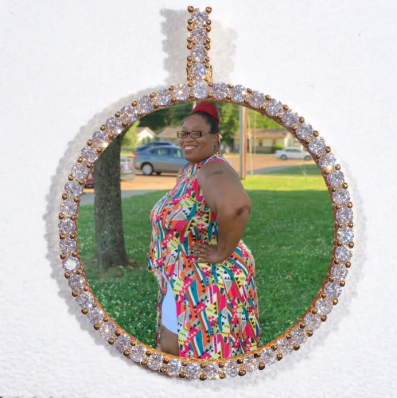 LARGE 3D CIRCLE CUSTOM PICTURE PENDANT sold by The GUU Shop