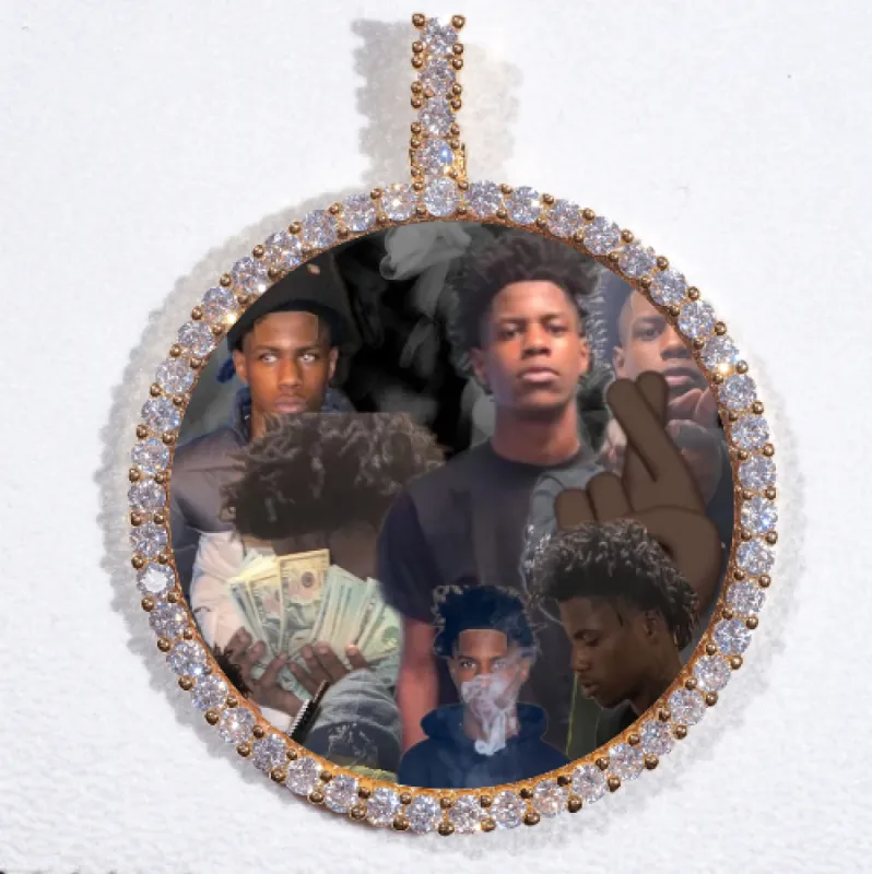 LARGE 3D CIRCLE CUSTOM PICTURE PENDANT made by The GUU Shop