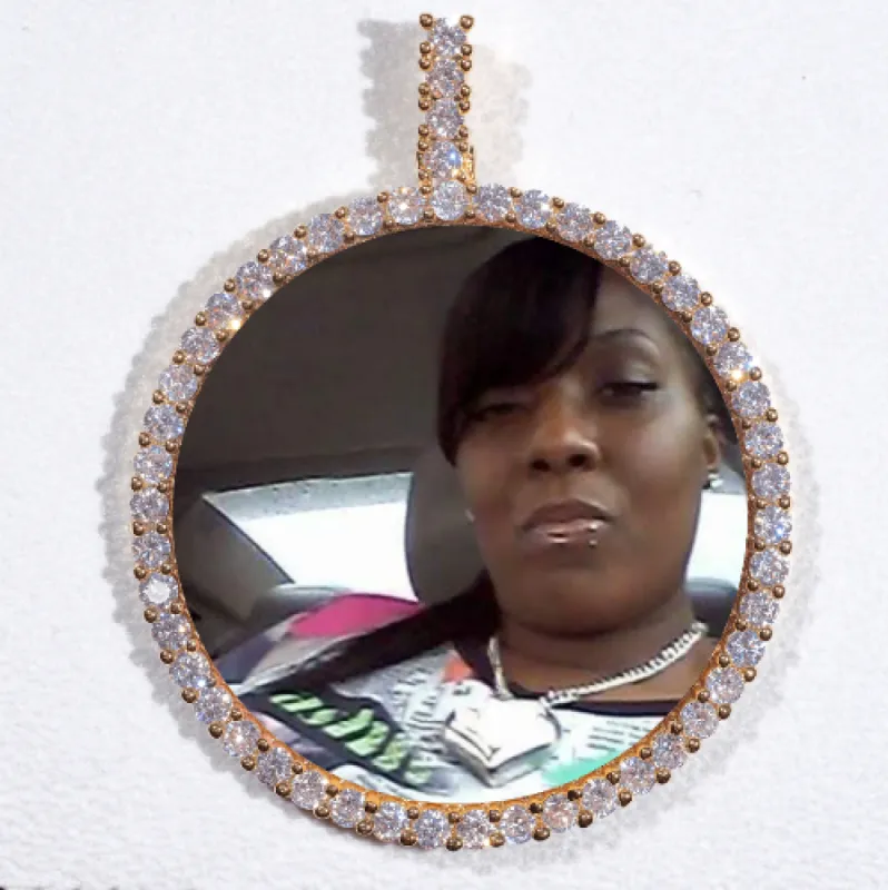 LARGE 3D CIRCLE CUSTOM PICTURE PENDANT sold by The GUU Shop