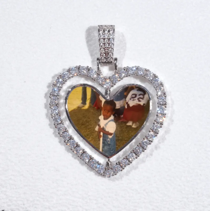 3D Spinning 2-Faced Heart Custom Picture Pendant sold by The GUU Shop