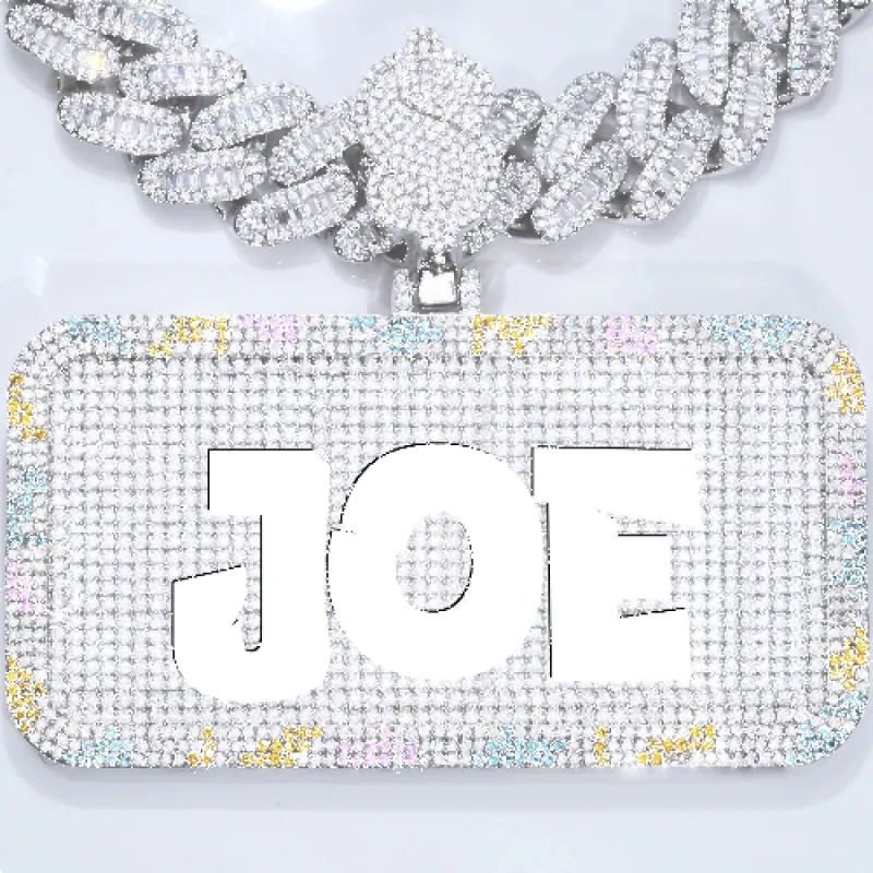 CUSTOM LETTER NECKLACE 3D COLORFUL SQUARE sold by The GUU Shop