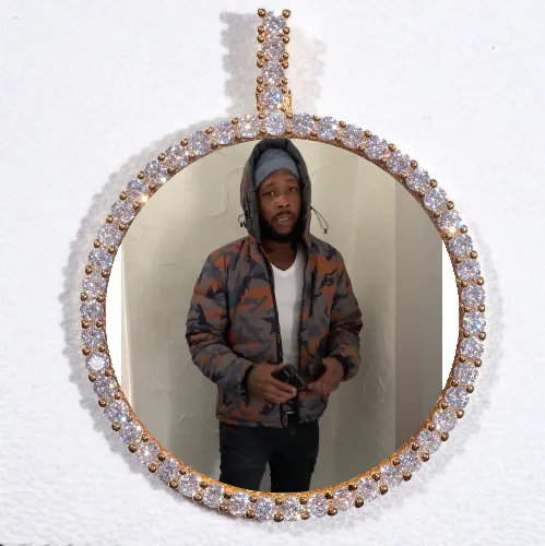 LARGE 3D CIRCLE CUSTOM PICTURE PENDANT sold by The GUU Shop