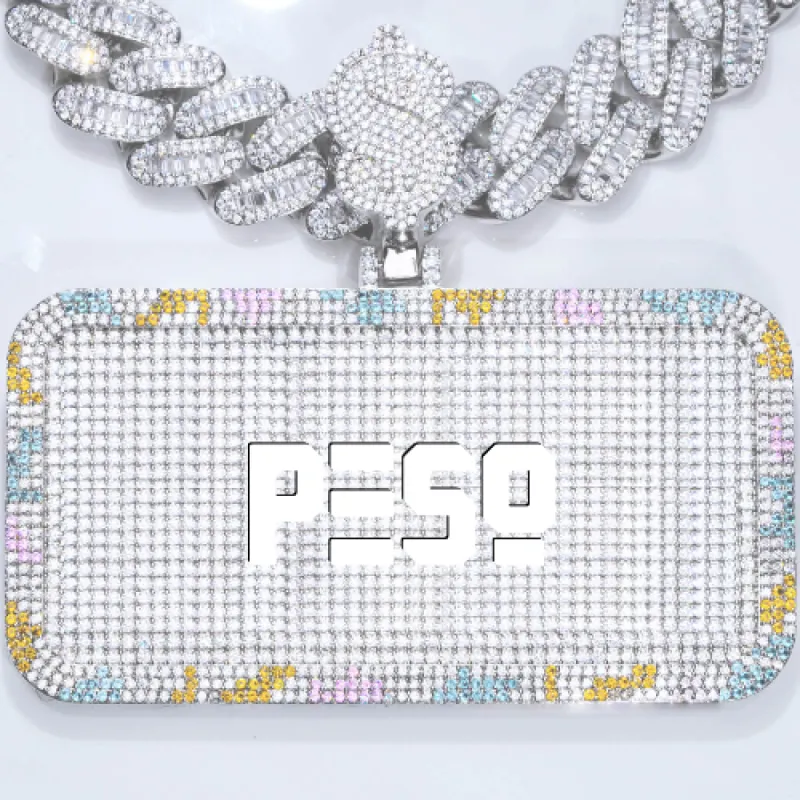 CUSTOM LETTER NECKLACE 3D COLORFUL SQUARE sold by The GUU Shop