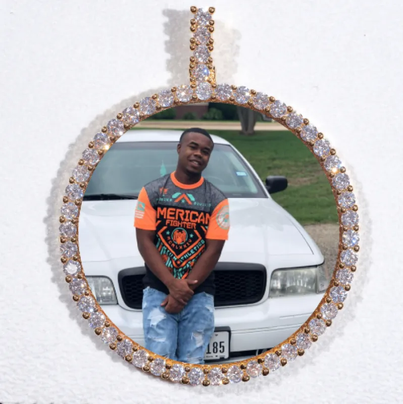 LARGE 3D CIRCLE CUSTOM PICTURE PENDANT sold by The GUU Shop