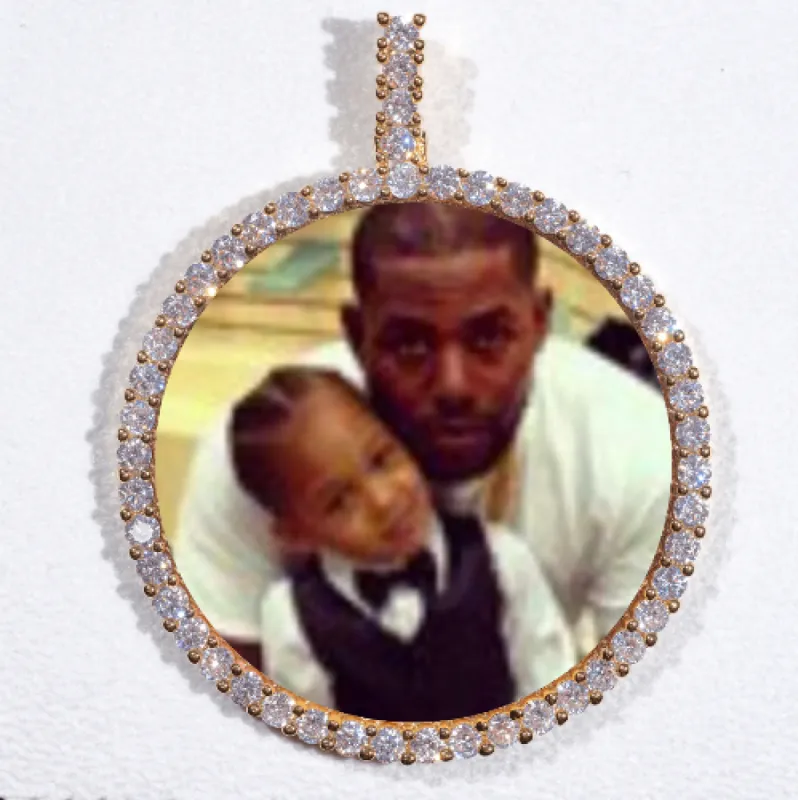 LARGE 3D CIRCLE CUSTOM PICTURE PENDANT sold by The GUU Shop