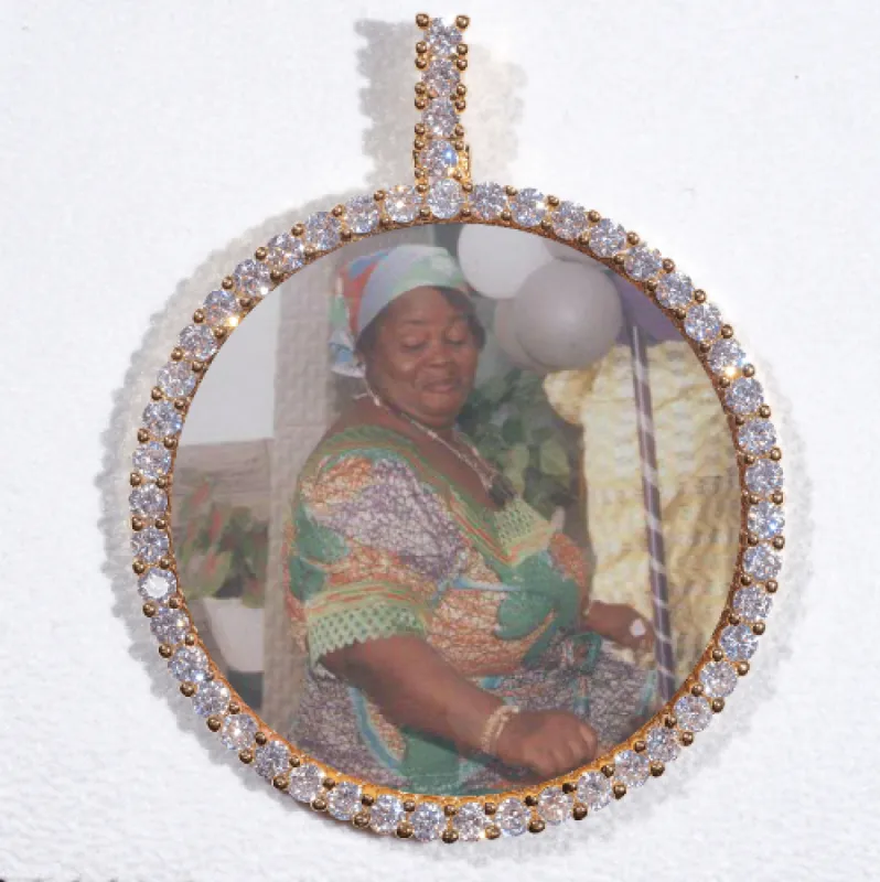 LARGE 3D CIRCLE CUSTOM PICTURE PENDANT sold by The GUU Shop