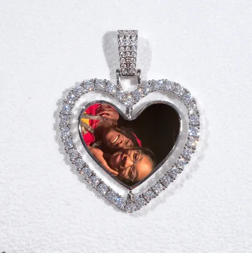 3D Spinning 2-Faced Heart Custom Picture Pendant sold by The GUU Shop