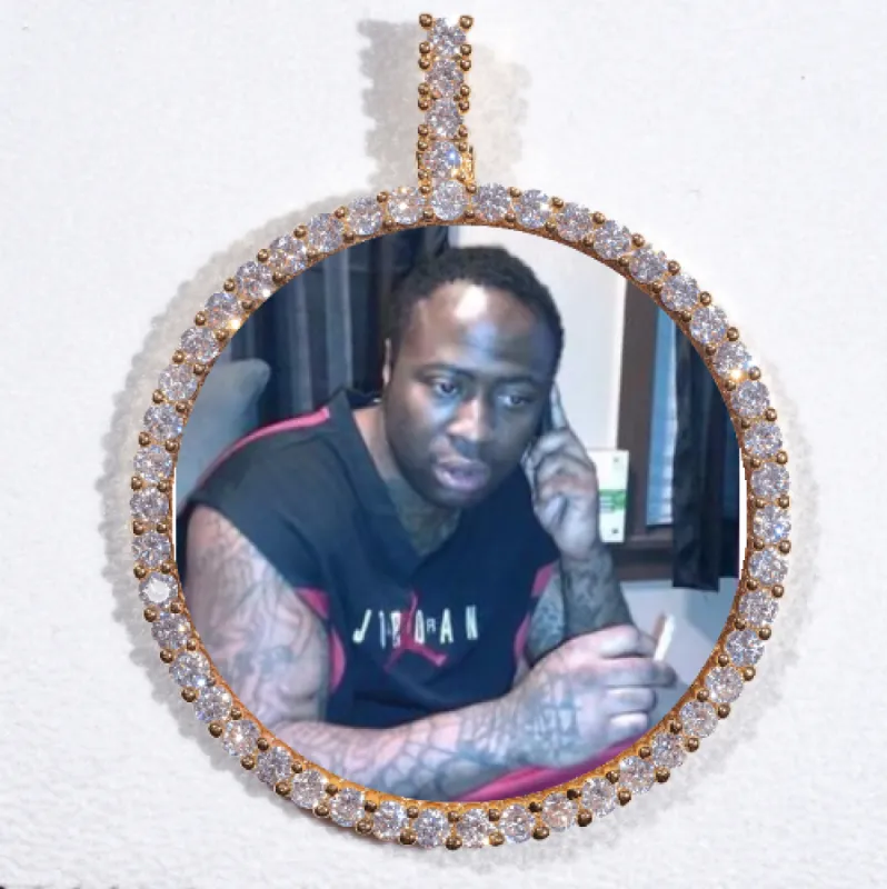 LARGE 3D CIRCLE CUSTOM PICTURE PENDANT sold by The GUU Shop