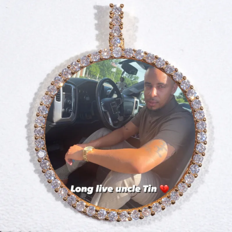 LARGE 3D CIRCLE CUSTOM PICTURE PENDANT sold by The GUU Shop