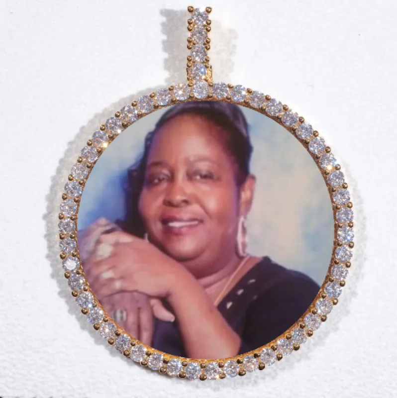 LARGE 3D CIRCLE CUSTOM PICTURE PENDANT sold by The GUU Shop