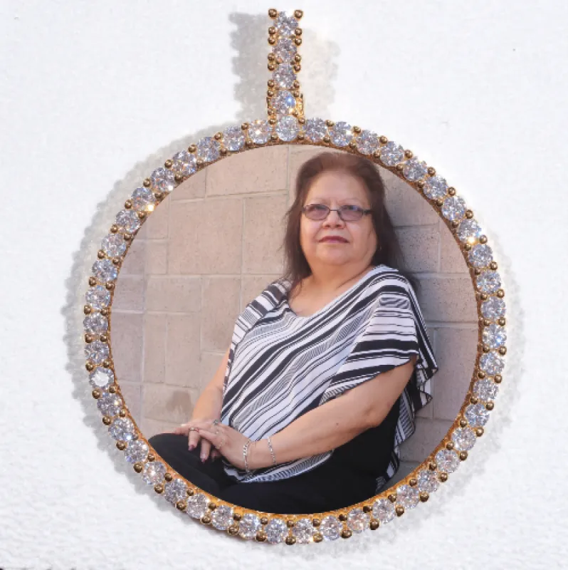 LARGE 3D CIRCLE CUSTOM PICTURE PENDANT sold by The GUU Shop