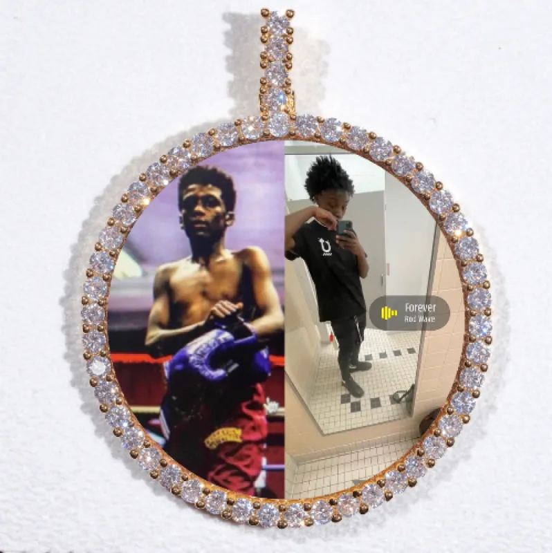 LARGE 3D CIRCLE CUSTOM PICTURE PENDANT sold by The GUU Shop