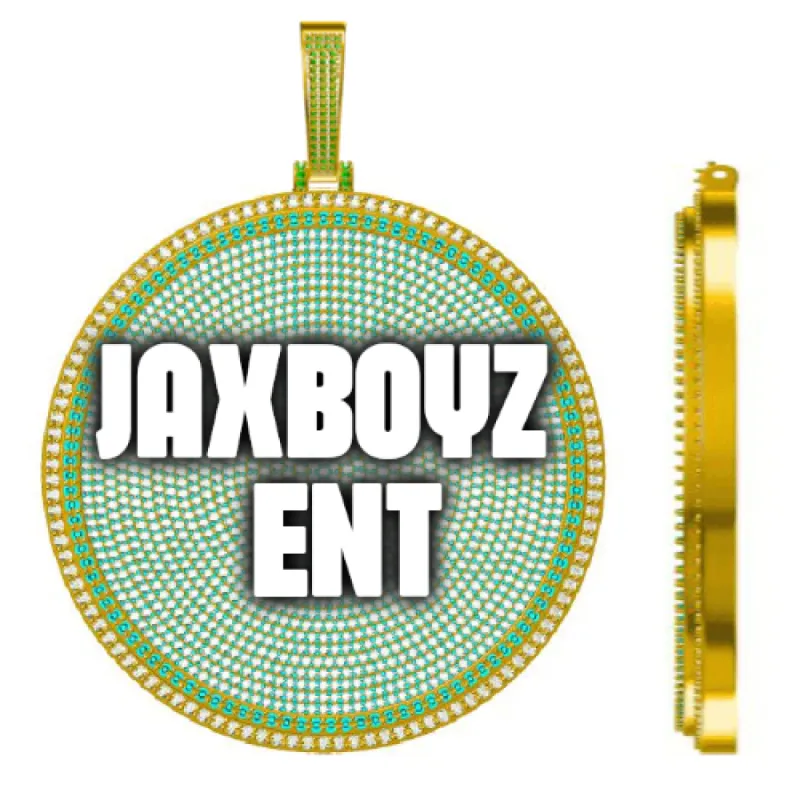 CUSTOM LETTER NECKLACE 3D BIG DISC sold by The GUU Shop