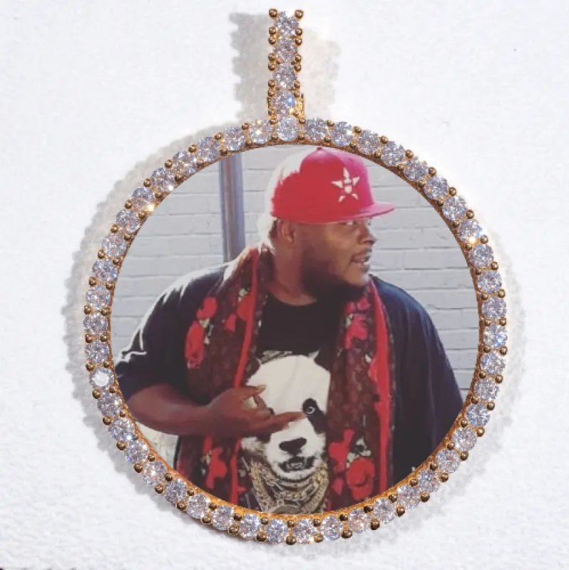 LARGE 3D CIRCLE CUSTOM PICTURE PENDANT sold by The GUU Shop