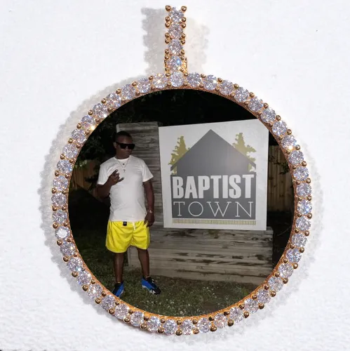 LARGE 3D CIRCLE CUSTOM PICTURE PENDANT sold by The GUU Shop