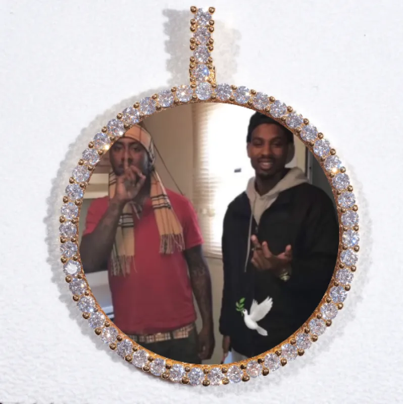 LARGE 3D CIRCLE CUSTOM PICTURE PENDANT sold by The GUU Shop