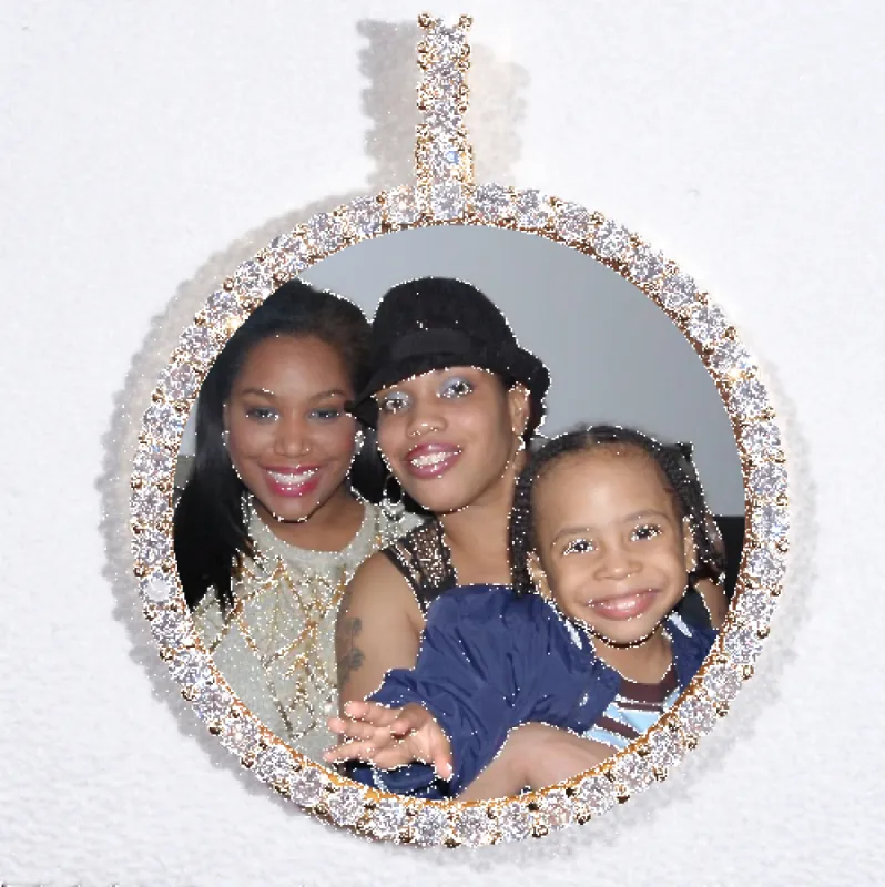 LARGE 3D CIRCLE CUSTOM PICTURE PENDANT sold by The GUU Shop