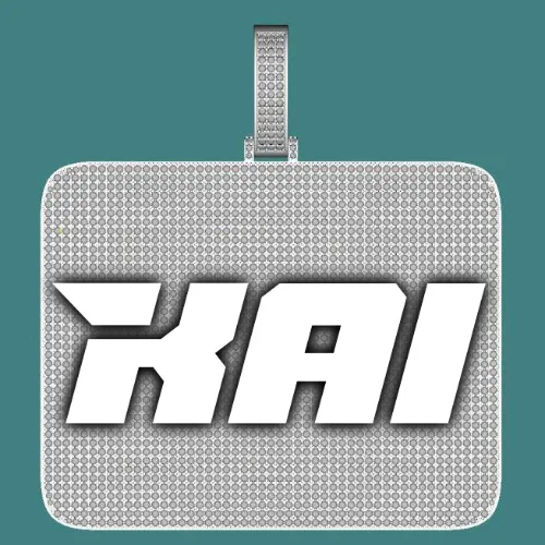 CUSTOM LETTER NECKLACE 3D BIG SQUARE sold by The GUU Shop