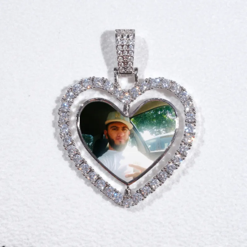 3D Spinning 2-Faced Heart Custom Picture Pendant sold by The GUU Shop