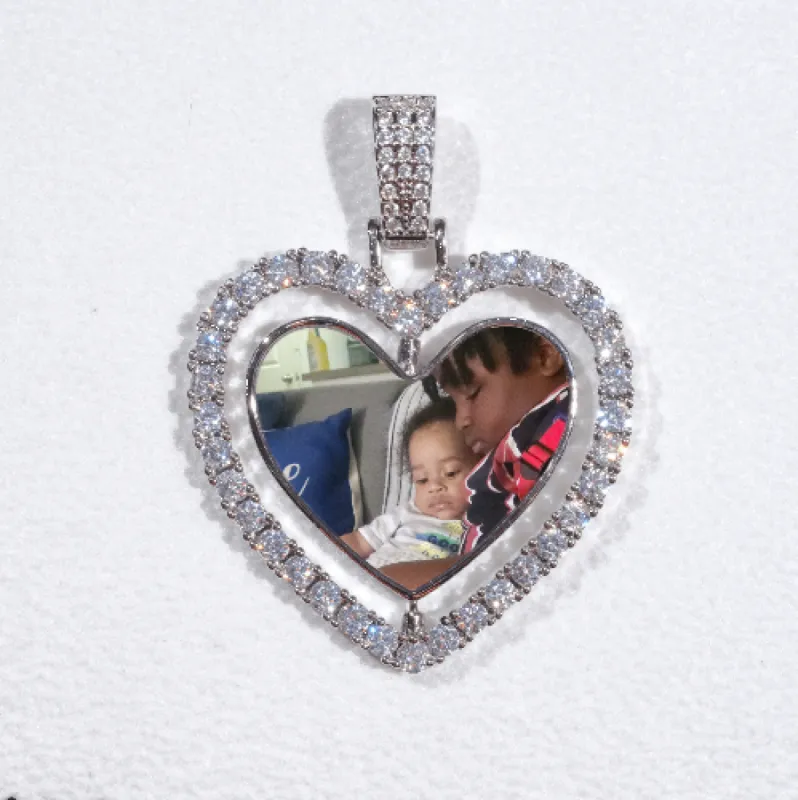 3D Spinning 2-Faced Heart Custom Picture Pendant sold by The GUU Shop