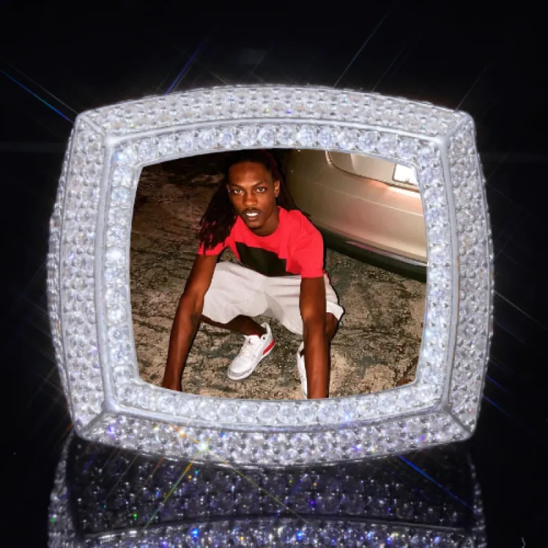 3D CUSTOM PICTURE ICED RING sold by The GUU Shop