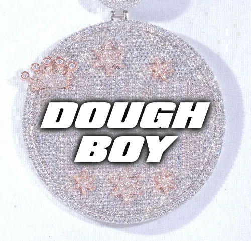 CUSTOM LETTER NECKLACE 3D BIG CROWN DISC sold by The GUU Shop