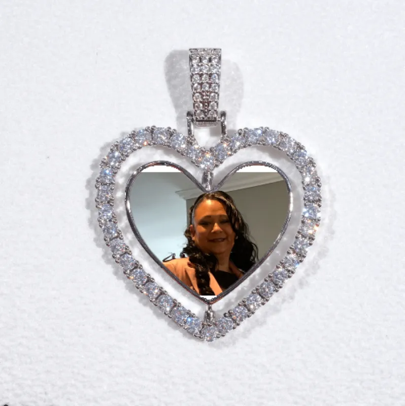 3D Spinning 2-Faced Heart Custom Picture Pendant sold by The GUU Shop