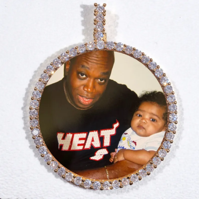 LARGE 3D CIRCLE CUSTOM PICTURE PENDANT sold by The GUU Shop