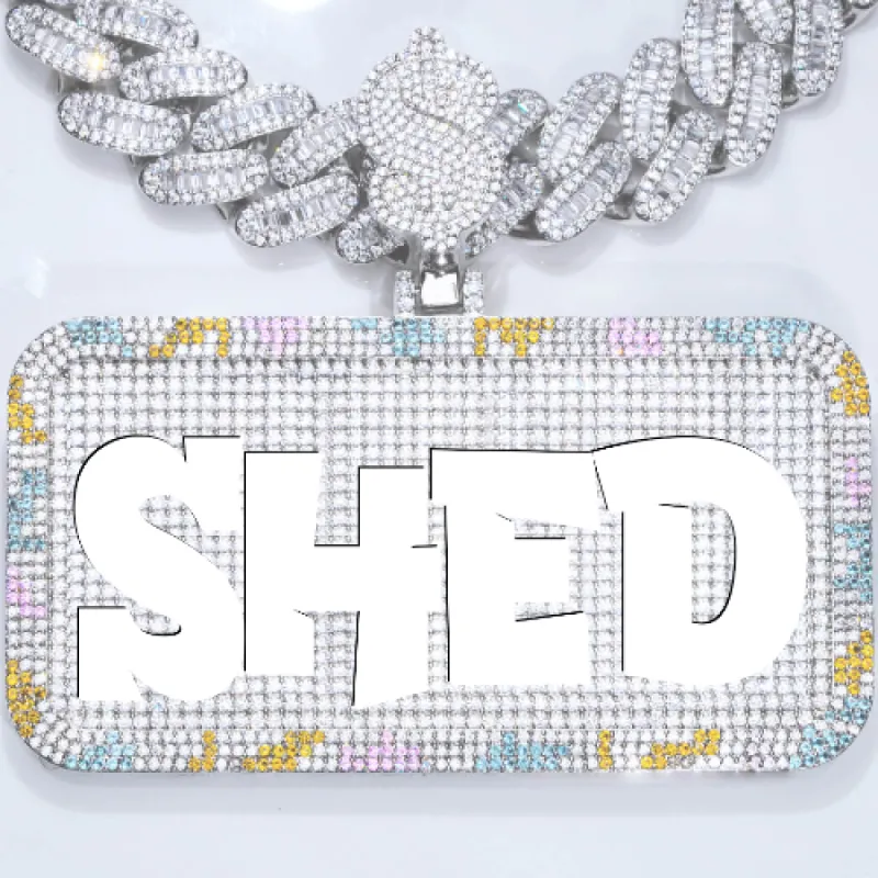 CUSTOM LETTER NECKLACE 3D COLORFUL SQUARE sold by The GUU Shop